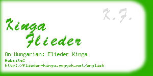 kinga flieder business card